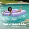 imageSLOOSH Inflatable Tanning Pool Lounger Float 70quot x 46quot Pool Floats Adult with Pillow 4 in 1 Suntan Tub Raft FloatieSunbathing Bed Lounge for Water Blow Up Ball Pit Party GiftsPurple Chase Flower