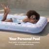 imageSLOOSH Inflatable Tanning Pool Lounger Float 70quot x 46quot Pool Floats Adult with Pillow 4 in 1 Suntan Tub Raft FloatieSunbathing Bed Lounge for Water Blow Up Ball Pit Party GiftsBlue Breezestar