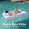 imageSLOOSH Inflatable Tanning Pool Lounger Float 70quot x 46quot Pool Floats Adult with Pillow 4 in 1 Suntan Tub Raft FloatieSunbathing Bed Lounge for Water Blow Up Ball Pit Party GiftsBlue Marble