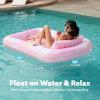imageSLOOSH Inflatable Tanning Pool Lounger Float 70quot x 46quot Pool Floats Adult with Pillow 4 in 1 Suntan Tub Raft FloatieSunbathing Bed Lounge for Water Blow Up Ball Pit Party GiftsPink Tiedye