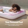 imageSLOOSH Inflatable Tanning Pool Lounger Float 70quot x 46quot Pool Floats Adult with Pillow 4 in 1 Suntan Tub Raft FloatieSunbathing Bed Lounge for Water Blow Up Ball Pit Party GiftsPink Marble