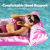 imageSLOOSH 2Pack Inflatable Pool Floats Mat  XL Pool Floaties Adults Size with Headrest Sun Tanning Raft Lake Beach Swimming Pool Party Toys Floating Lounge Above Water Keep CoolBluePink