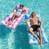 imageSLOOSH 2Pack Inflatable Pool Floats Mat  XL Pool Floaties Adults Size with Headrest Sun Tanning Raft Lake Beach Swimming Pool Party Toys Floating Lounge Above Water Keep CoolBluePink