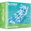 imageSLOOSH Adjustable Backrest Pool Floats  Tropical Leaves Pool Lounger Floaties Adults with Cup Holders Inflatable Tanning Float Rafts Chair Beach Lake Floating Above Water Keep Cool ChampagneBlue