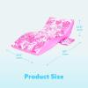 imageSLOOSH Inflatable Pool Floats Adult  Extreme Comfort Pool Lounge Chair with Detachable Cup Holder Heavy Duty Lounger Floating Recliner Blow Up Floaties Water Floaty Lake Beach Tanning FloatPink