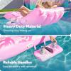imageSLOOSH Inflatable Pool Floats Adult  Extreme Comfort Pool Lounge Chair with Detachable Cup Holder Heavy Duty Lounger Floating Recliner Blow Up Floaties Water Floaty Lake Beach Tanning FloatPink
