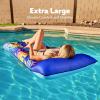 imageSLOOSH Inflatable Pool Floats Raft  XL Fabric Covered Pool Mat Lounger Floaties for Adults Ultra Comfort Inflatable Water Float with Headrest for Beach Lake Swimming Pool Floating 68quotX34quot TealBlue