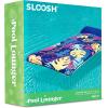 imageSLOOSH Inflatable Pool Floats Raft  XL Fabric Covered Pool Mat Lounger Floaties for Adults Ultra Comfort Inflatable Water Float with Headrest for Beach Lake Swimming Pool Floating 68quotX34quot TealBlue
