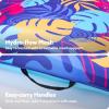 imageSLOOSH Inflatable Pool Floats Raft  XL Fabric Covered Pool Mat Lounger Floaties for Adults Ultra Comfort Inflatable Water Float with Headrest for Beach Lake Swimming Pool Floating 68quotX34quot TealBlue