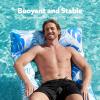 imageSloosh Inflatable Pool Floats Adults  Large Pool Float Tanning Raft with Headrest Keep Cool Above Water Swimming Pool Floaties Beach Lake Party SuppliesBlue