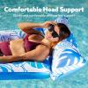 imageSloosh Inflatable Pool Floats Adults  Large Pool Float Tanning Raft with Headrest Keep Cool Above Water Swimming Pool Floaties Beach Lake Party SuppliesBlue