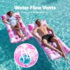imageSloosh Inflatable Pool Floats Adults  Large Pool Float Tanning Raft with Headrest Keep Cool Above Water Swimming Pool Floaties Beach Lake Party SuppliesPink