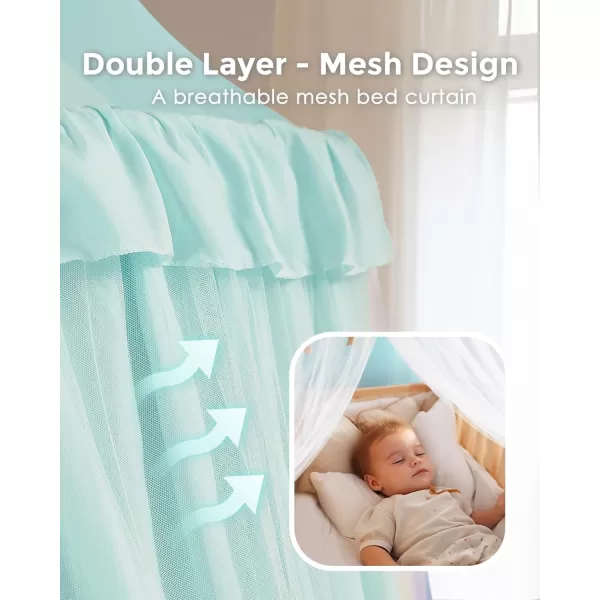 little dove Bed Canopy with Star Lights Double Layer Canopy for Bed Breathable Canopy Bed Curtain for Children Reading Nook Machine Washable Canopy for Kids Room 256x106Large