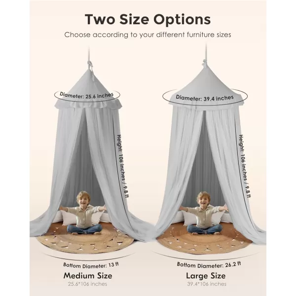 little dove Bed Canopy with Star Lights Double Layer Canopy for Bed Breathable Canopy Bed Curtain for Children Reading Nook Machine Washable Canopy for Kids Room 256x106Medium