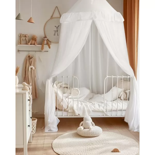 little dove Bed Canopy with Star Lights Double Layer Canopy for Bed Breathable Canopy Bed Curtain for Children Reading Nook Machine Washable Canopy for Kids Room 256x106Large