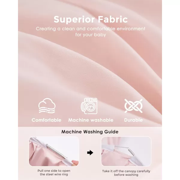 little dove Bed Canopy with Star Lights Double Layer Canopy for Bed Breathable Canopy Bed Curtain for Children Reading Nook Machine Washable Canopy for Kids Room 256x106Large