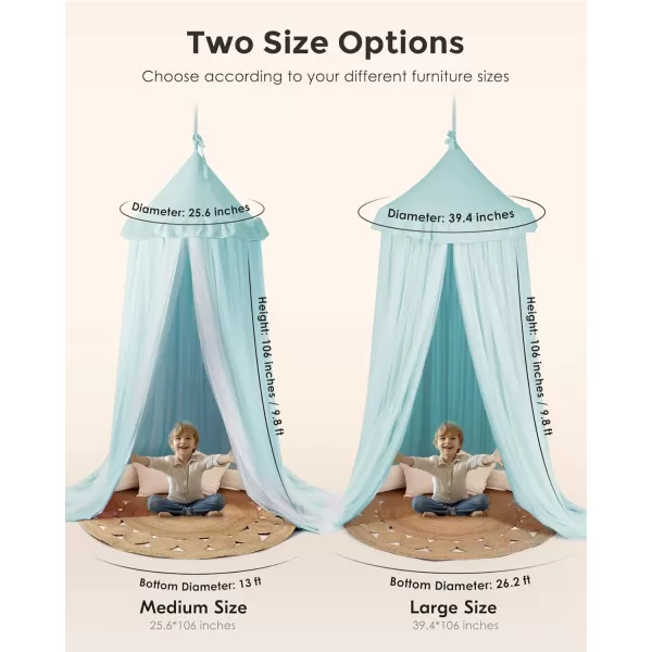 little dove Bed Canopy with Star Lights Double Layer Canopy for Bed Breathable Canopy Bed Curtain for Children Reading Nook Machine Washable Canopy for Kids Room 256x106Large