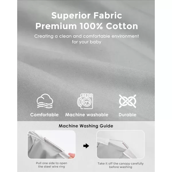 little dove Bed Canopy with Star Lights Double Layer Canopy for Bed Breathable Canopy Bed Curtain for Children Reading Nook Machine Washable Canopy for Kids Room 256x106Medium