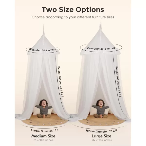 little dove Bed Canopy with Star Lights Double Layer Canopy for Bed Breathable Canopy Bed Curtain for Children Reading Nook Machine Washable Canopy for Kids Room 256x106Large