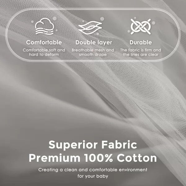 little dove Bed Canopy with Star Lights Double Layer Canopy for Bed Breathable Canopy Bed Curtain for Children Reading Nook Machine Washable Canopy for Kids Room 256x106Medium