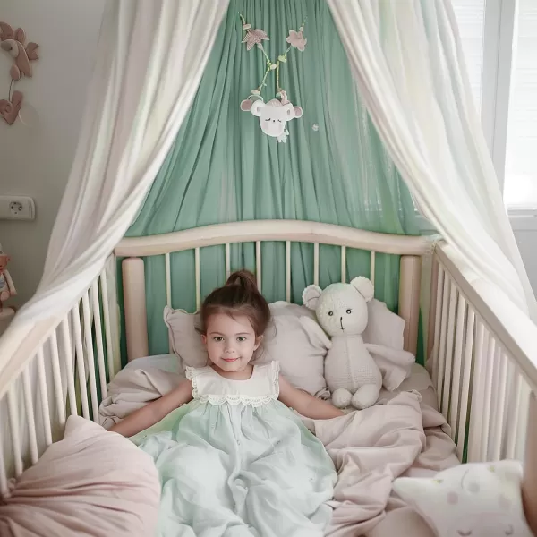 little dove Bed Canopy with Star Lights Double Layer Canopy for Bed Breathable Canopy Bed Curtain for Children Reading Nook Machine Washable Canopy for Kids Room 256x106Medium