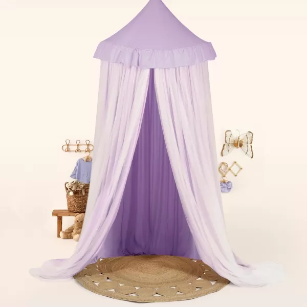 little dove Bed Canopy with Star Lights Double Layer Canopy for Bed Breathable Canopy Bed Curtain for Children Reading Nook Machine Washable Canopy for Kids Room 256x106Large