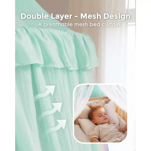 little dove Bed Canopy with Star Lights Double Layer Canopy for Bed Breathable Canopy Bed Curtain for Children Reading Nook Machine Washable Canopy for Kids Room 256x106Large