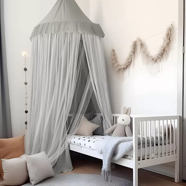 little dove Bed Canopy with Star Lights Double Layer Canopy for Bed Breathable Canopy Bed Curtain for Children Reading Nook Machine Washable Canopy for Kids Room 256x106Large