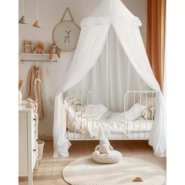 little dove Bed Canopy with Star Lights Double Layer Canopy for Bed Breathable Canopy Bed Curtain for Children Reading Nook Machine Washable Canopy for Kids Room 256x106Medium