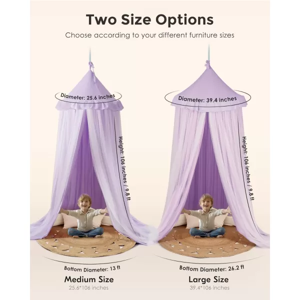 little dove Bed Canopy with Star Lights Double Layer Canopy for Bed Breathable Canopy Bed Curtain for Children Reading Nook Machine Washable Canopy for Kids Room 256x106Large