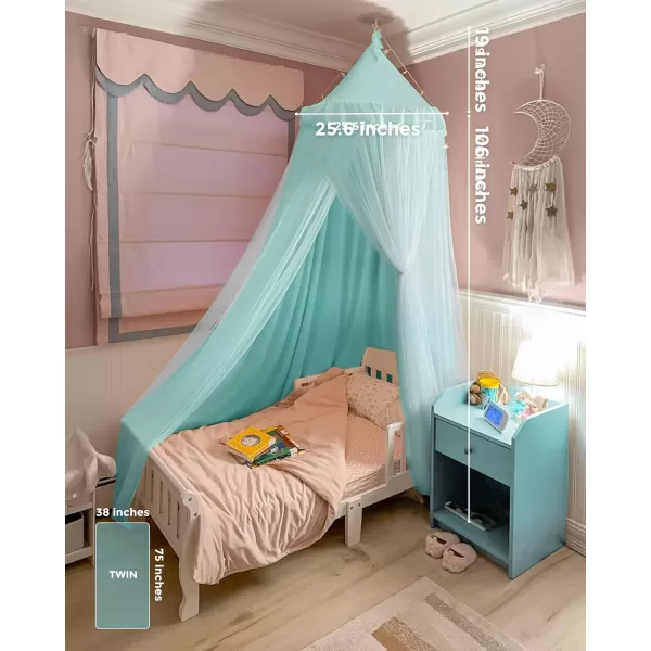 little dove Bed Canopy with Star Lights Double Layer Canopy for Bed Breathable Canopy Bed Curtain for Children Reading Nook Machine Washable Canopy for Kids Room 256x106Medium