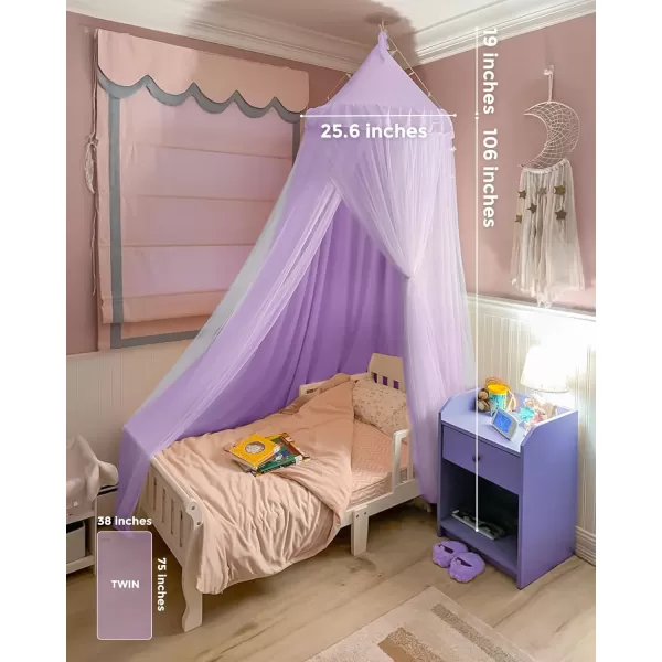 little dove Bed Canopy with Star Lights Double Layer Canopy for Bed Breathable Canopy Bed Curtain for Children Reading Nook Machine Washable Canopy for Kids Room 256x106Medium