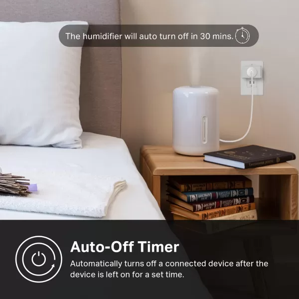 Kasa Matter Smart Plug w Energy Monitoring Compact Design 15A1800W Max Super Easy Setup Works with Apple Home Alexa ampamp Google Home UL Certified 24G WiFi Only White KP125M 4PackWhite
