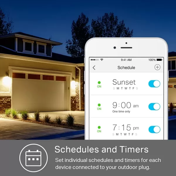 Kasa Outdoor Smart Dimmer Plug IP64 Plug in Dimmer for Outdoor String Lights Compatible with Alexa Google Assistant ampamp SmartThings Long WiFi Range 24Ghz No Hub Required ETL CertifiedKP4051Socket New Version
