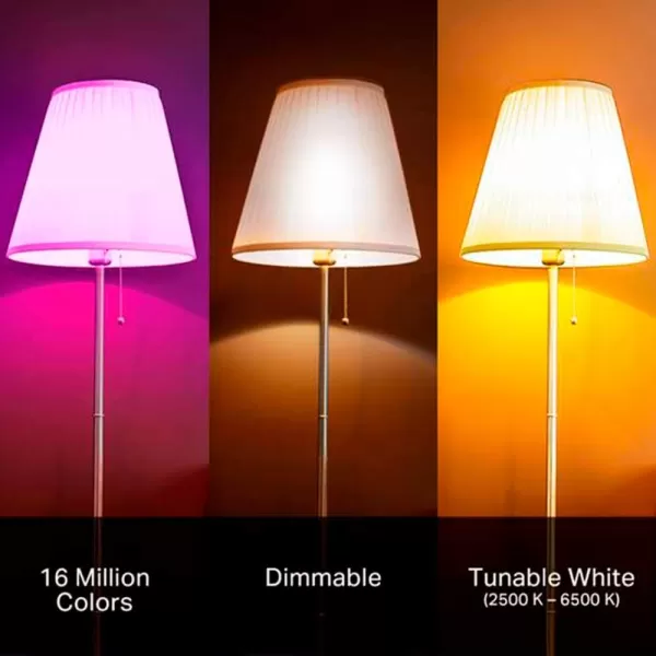 Kasa Smart Bulb 850 Lumens Full Color Changing Dimmable WiFi LED Light Bulb Compatible with Alexa and Google Home A19 95W24Ghz only No Hub Required 1PackKL130
