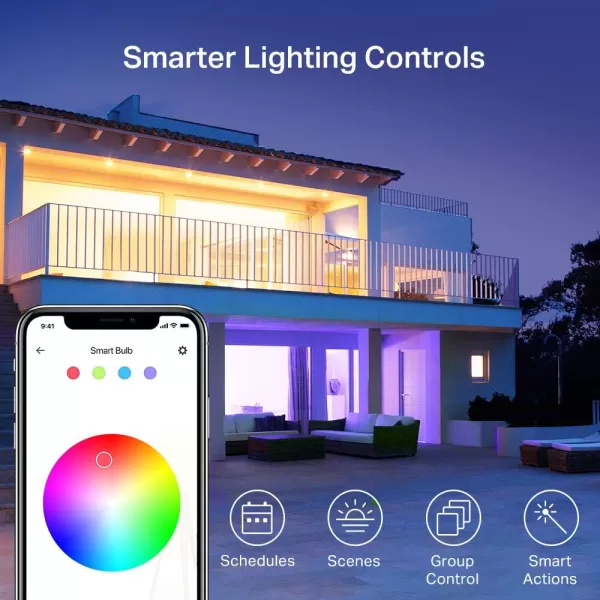 Kasa Smart Light Bulbs 1000 Lumens High Brightness 16M Color Changing Dimmable Smart WiFi Light Bulb Compatible with Alexa and Google Home A19 24GHz WiFi only No Hub Required KL1354Pack800 Lumens  4Pack