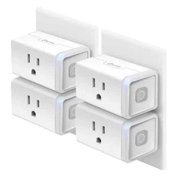 Kasa Matter Smart Plug w Energy Monitoring Compact Design 15A1800W Max Super Easy Setup Works with Apple Home Alexa ampamp Google Home UL Certified 24G WiFi Only White KP125M 4PackIndoor Plug 4Pack
