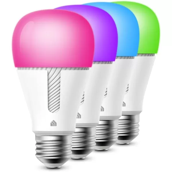 Kasa Smart Bulbs 850 Lumens Full Color Changing Dimmable WiFi LED Light Bulb Compatible with Alexa and Google Home A19 95W24Ghz only No Hub Required 4PackKL130P4