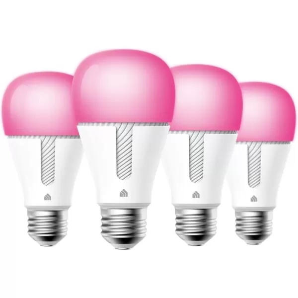 Kasa Smart Light Bulbs 1000 Lumens High Brightness 16M Color Changing Dimmable Smart WiFi Light Bulb Compatible with Alexa and Google Home A19 24GHz WiFi only No Hub Required KL1354Pack1000 Lumens  4Pack