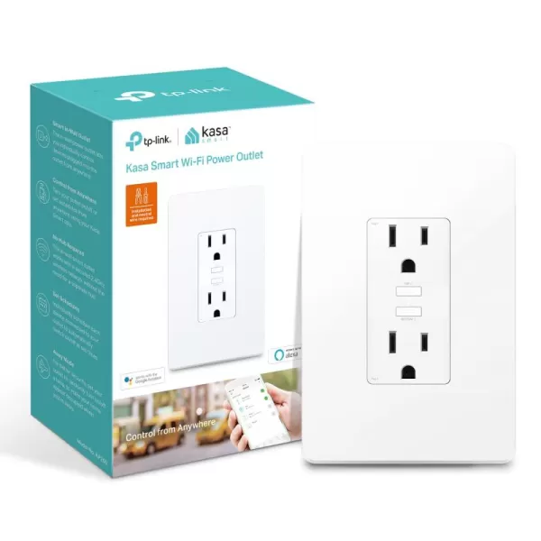 Kasa Smart Plug KP200 InWall Smart Home WiFi Outlet Works with Alexa Google Home ampamp IFTTT No Hub Required Remote Control ETL Certified  White 1 PackWhite