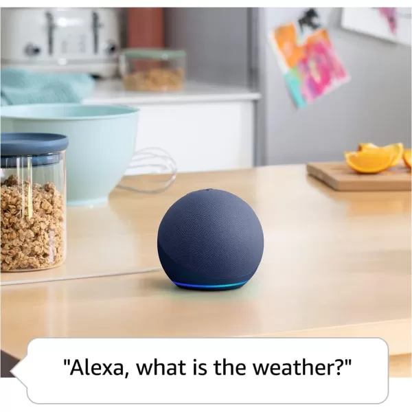 Echo Dot 5th Gen 2022 Release in Charcoal bundle with TPLink Kasa Smart Color Bulb