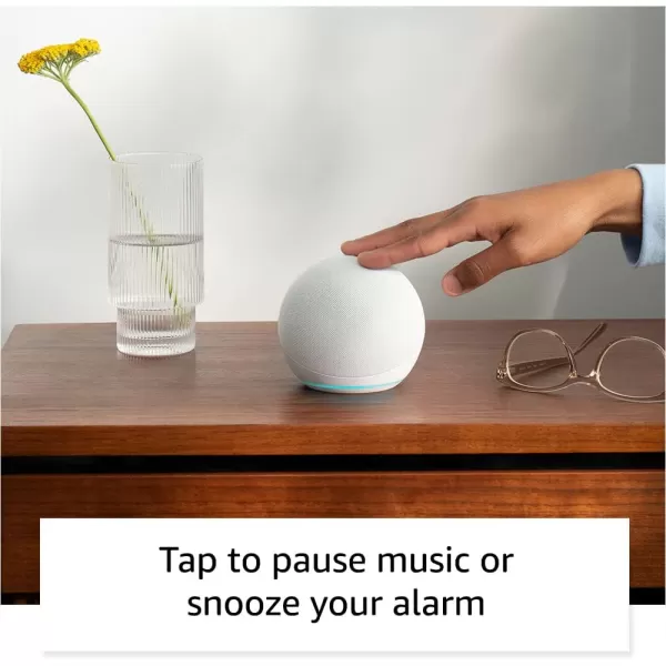 Echo Dot 5th Gen 2022 Release in Charcoal bundle with TPLink Kasa Smart Color Bulb