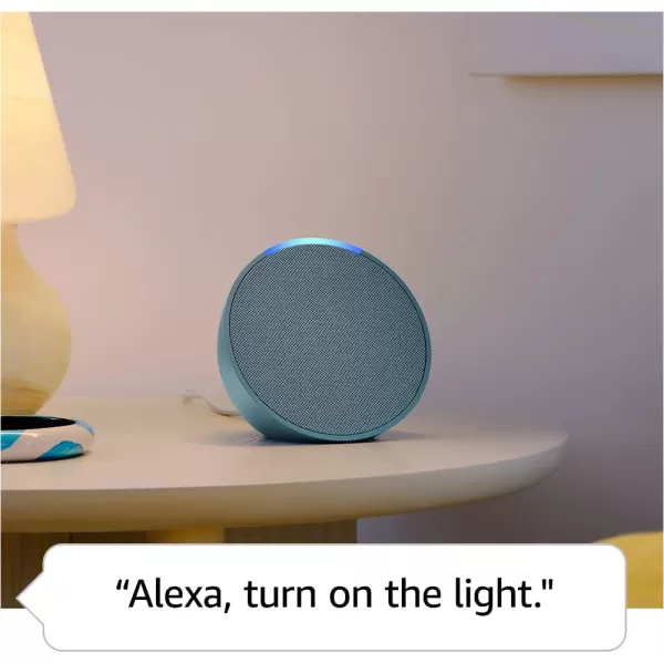 Echo Pop in Lavender Bloom bundle with TPLink Kasa Smart Color Bulb