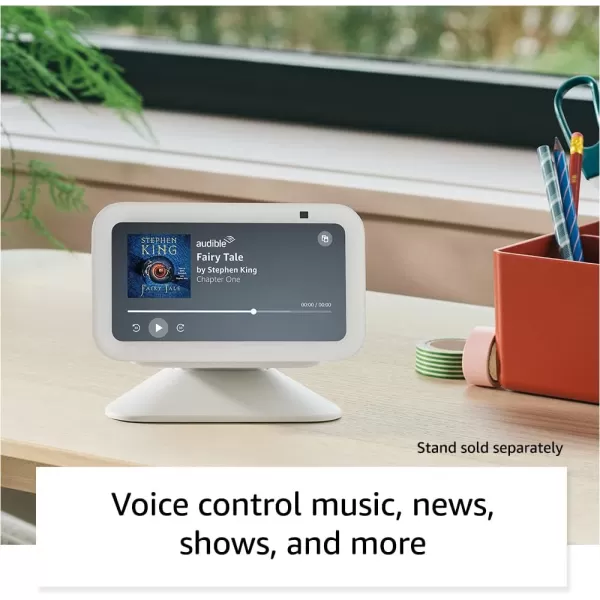 Echo Show 5 3rd Gen 2023 release in Charcoal bundle with TPLink Kasa Smart Color Bulb