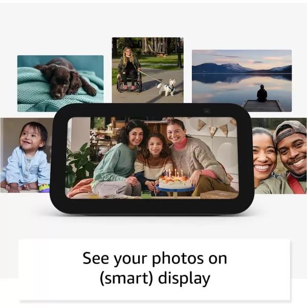 Echo Show 5 3rd Gen 2023 release in Charcoal bundle with TPLink Kasa Smart Color Bulb