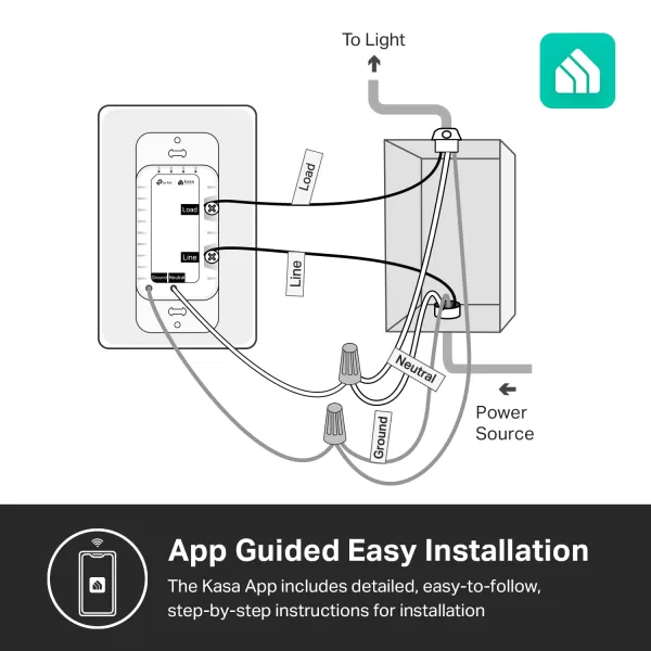 Kasa Apple HomeKit Smart Dimmer Switch KS220 Single Pole Neutral Wire Required 24GHz WiFi Light Switch Works with Siri Alexa and Google Home UL Certified No Hub Required WhiteWhite
