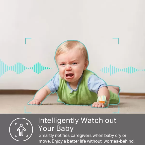 Kasa Smart 2K QHD Indoor Security Camera PersonBaby CryingMotion Detection 2Way Audio 30Ft Night Vision CloudSD Card StorageUp to 256 GB Works with Alexa ampamp Google Home KC400