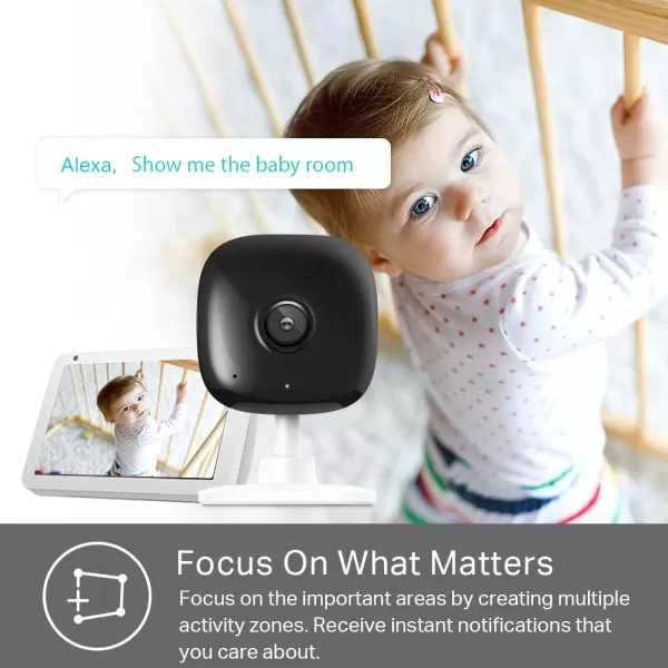Kasa Smart 2K QHD Indoor Security Camera PersonBaby CryingMotion Detection 2Way Audio 30Ft Night Vision CloudSD Card StorageUp to 256 GB Works with Alexa ampamp Google Home KC400