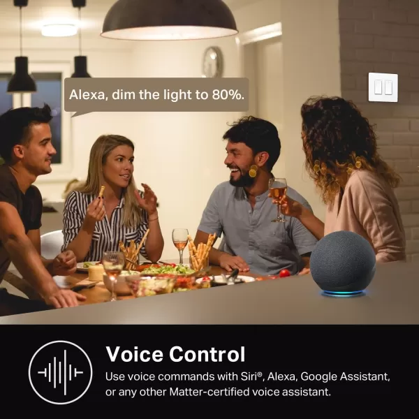 Kasa Smart Dimmer Switch 2Gang HS2202 Single Pole Needs Neutral Wire 24GHz WiFi Light Switch Compatible with Alexa and Google Home UL Certified No Hub Required WhiteDimmer Switch