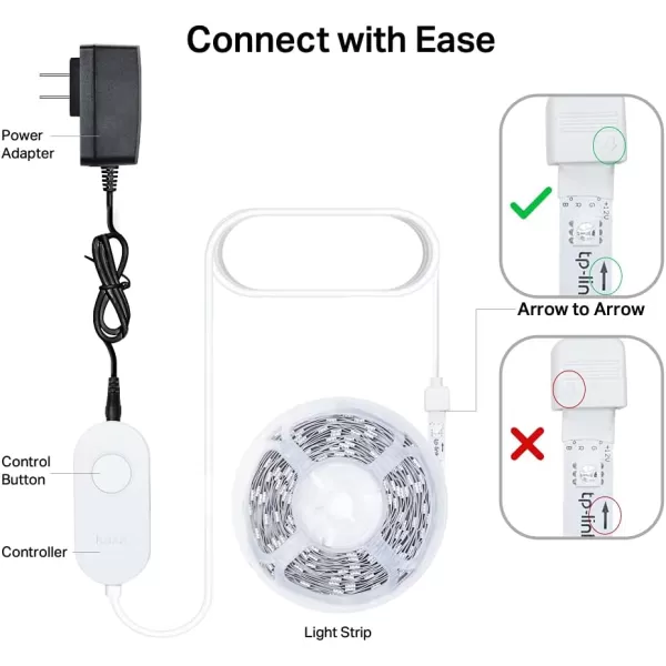 Kasa Smart LED Light Strip RGB 328ft2 Rolls of 164ft WiFi LED Strip Works w Alexa ampamp Google AssistantHigh Brightness Trimmable Up to 25000 Hours2Yr Warranty KL400L10MulticolorMulticolor